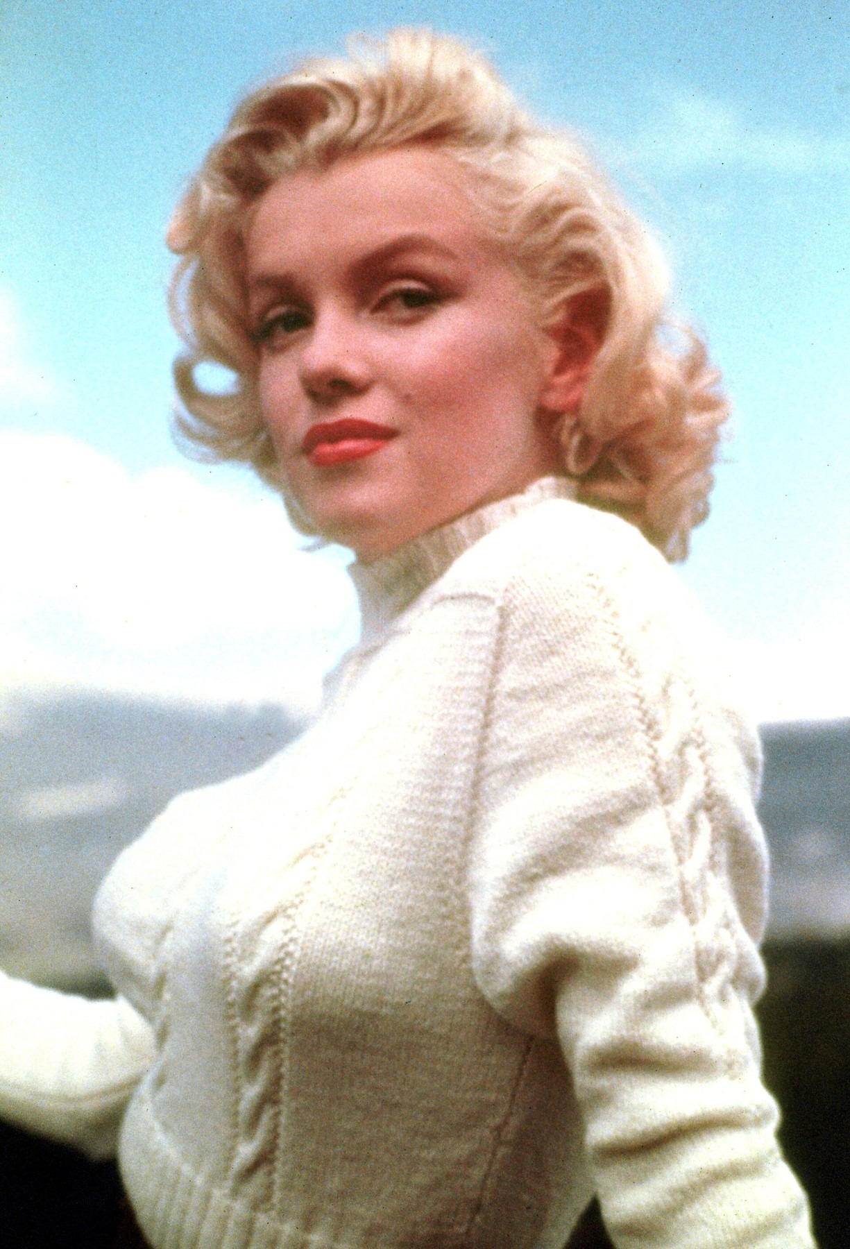 Portrait or film image of Marilyn Monroe.