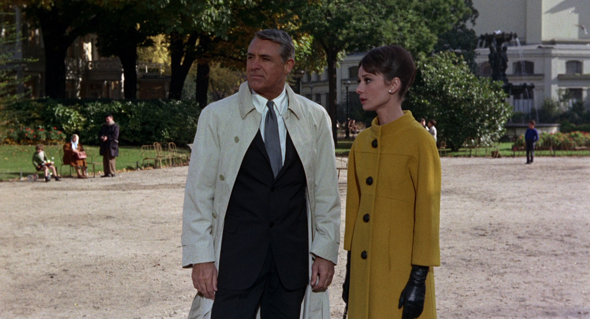 Audrey Hepburn and Cary Grant in Charade.