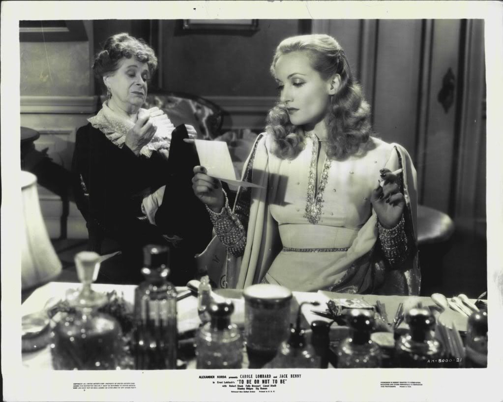 Carole Lombard in a publicity still for the American comedy film To Be or Not to Be (1942).