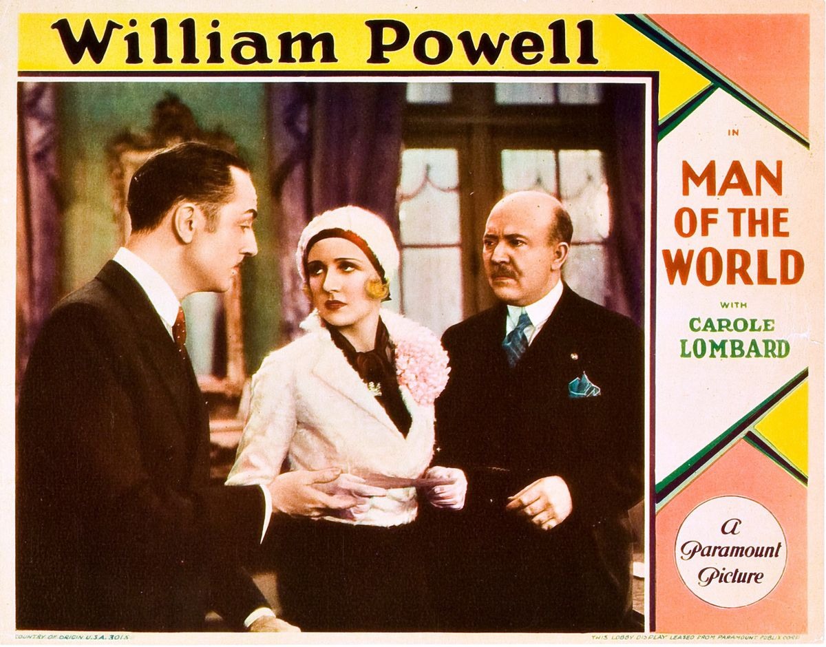 Lobby card for the American drama film Man of the World (1931).