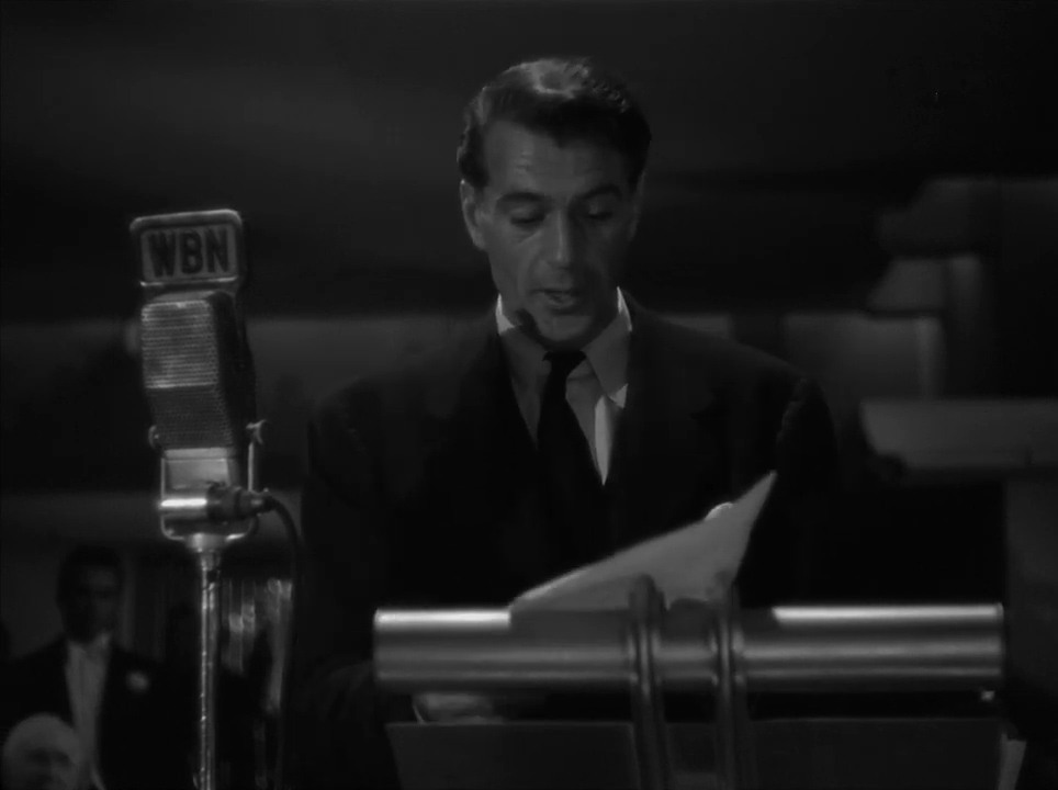 Gary Cooper in the film trailer for Meet John Doe, 1941.