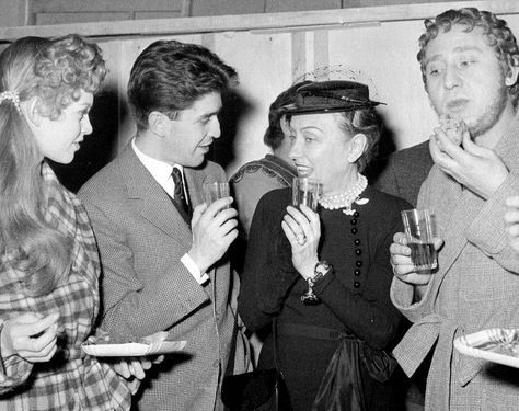 From left: Brigitte Bardot, Franco Cristaldi (producer), Glorya Swanson and Albert Sordi in 1956 when they recorded the movie "Mio Figlio Nerone". It was released in September 1956, so perhaps this is 15 September.